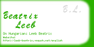 beatrix leeb business card